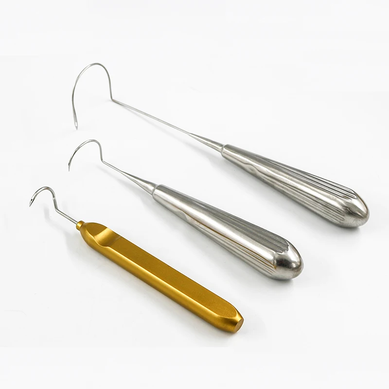 

Facial thread carving embedding thread guide threading guide plastic thread carving big V tool gold handle silver handle hook gu