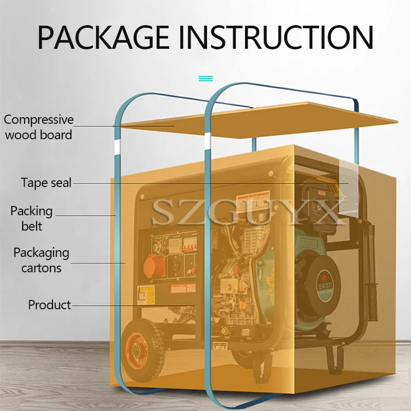 

5 kW diesel generator set household 220V small mute 3.5KW single three-phase 380