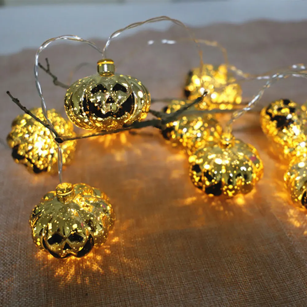 Diy Led милые Хэллоуин Тыква Гирлянда лампы фонари Открытый сказочные огни вечерние