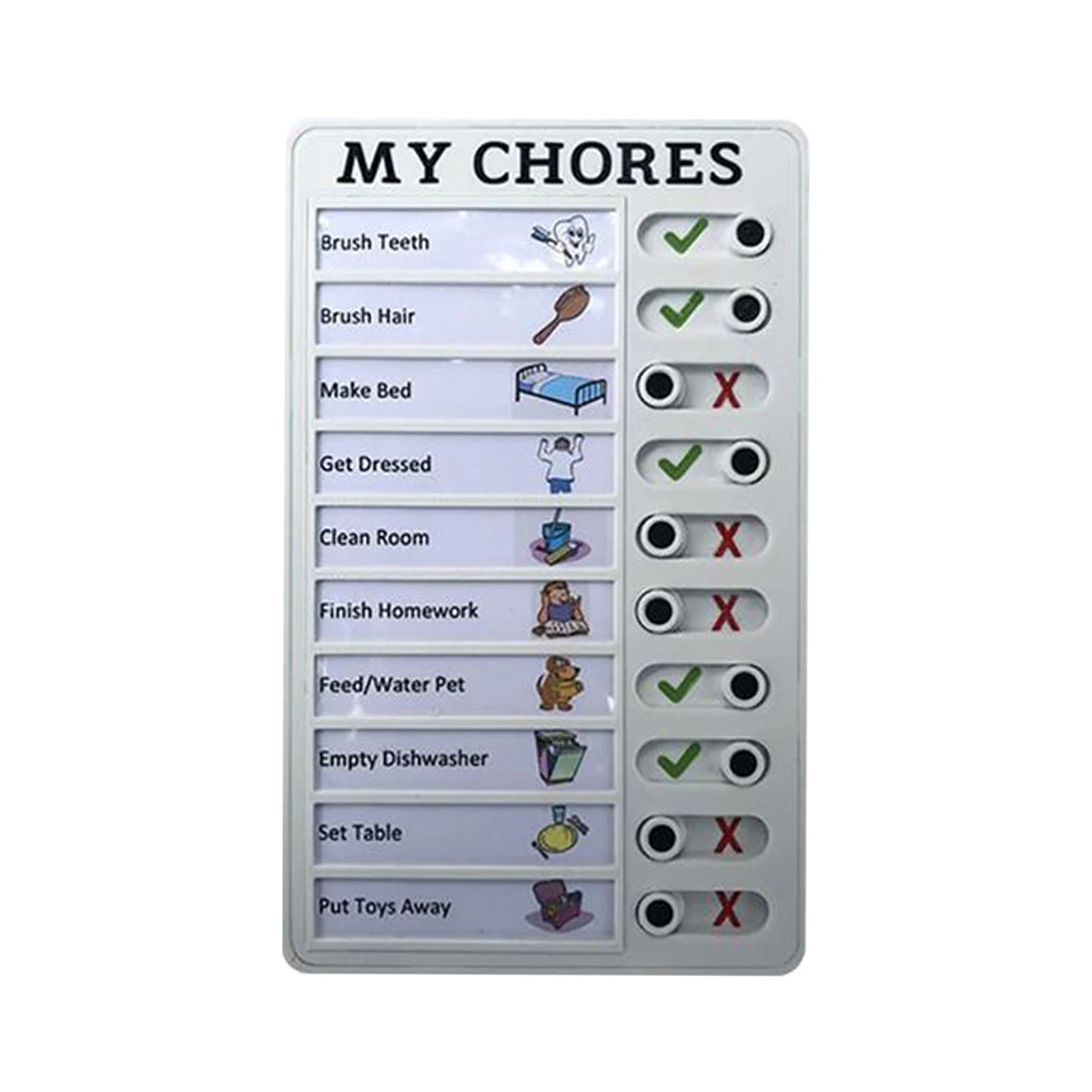 

For Home Self-discipline Memo Convenient Note Board Reusable Chore Practical ABS Detachable Time Management RV Checklist
