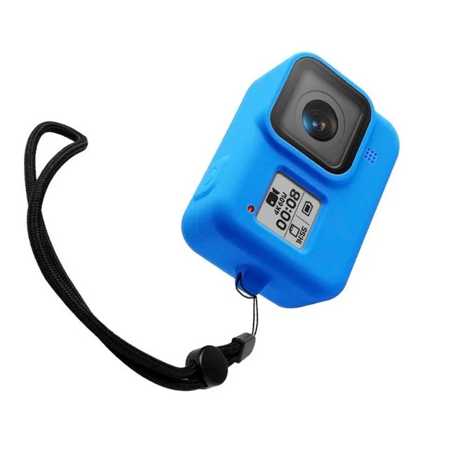 blue case Защитный силиконовый чехол Go Pro Hero 8 для Gopro Hero 8, черная силиконовая защитная рамка для Go Pro 8, аксессуары для экшн-камеры - Цвет: blue case