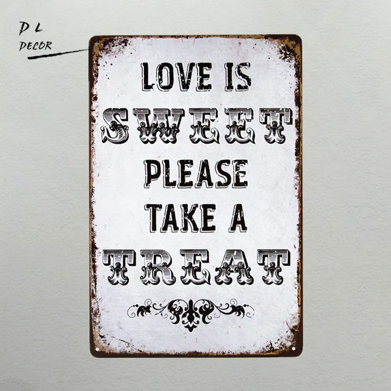 DL-деревенский шикарный СВАДЕБНЫЙ знак из мешковины надпись Love is Sweet Take a Treat