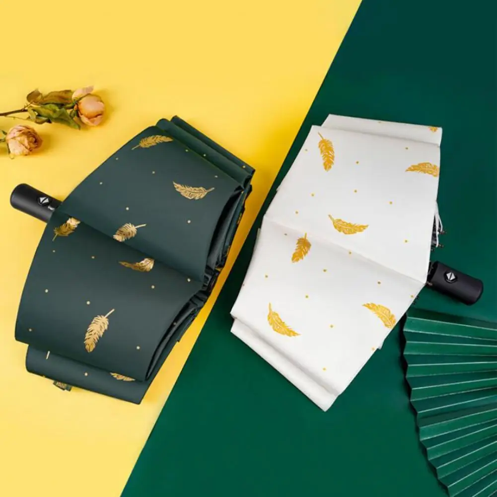 

Polyester Simple Women Girls Folding Umbrella Superior Repellency Umbrella Three-folding for Hiking