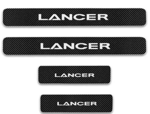 Наклейка для автомобиля Mitsubishi LANCER защитная Накладка на порог двери Виниловая