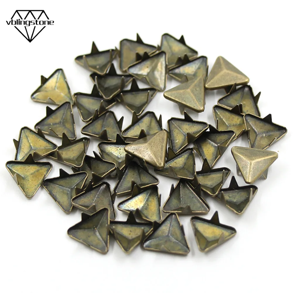 Лидер продаж 100 шт. металлические заклепки бронзовые шипы с тремя когтями для