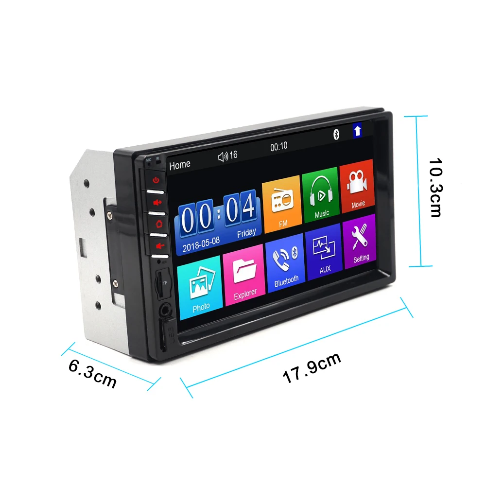 7 дюймов сенсорный экран Экран 2 Din Автомобильный Радио Bluetooth монитор автомобиля MP5