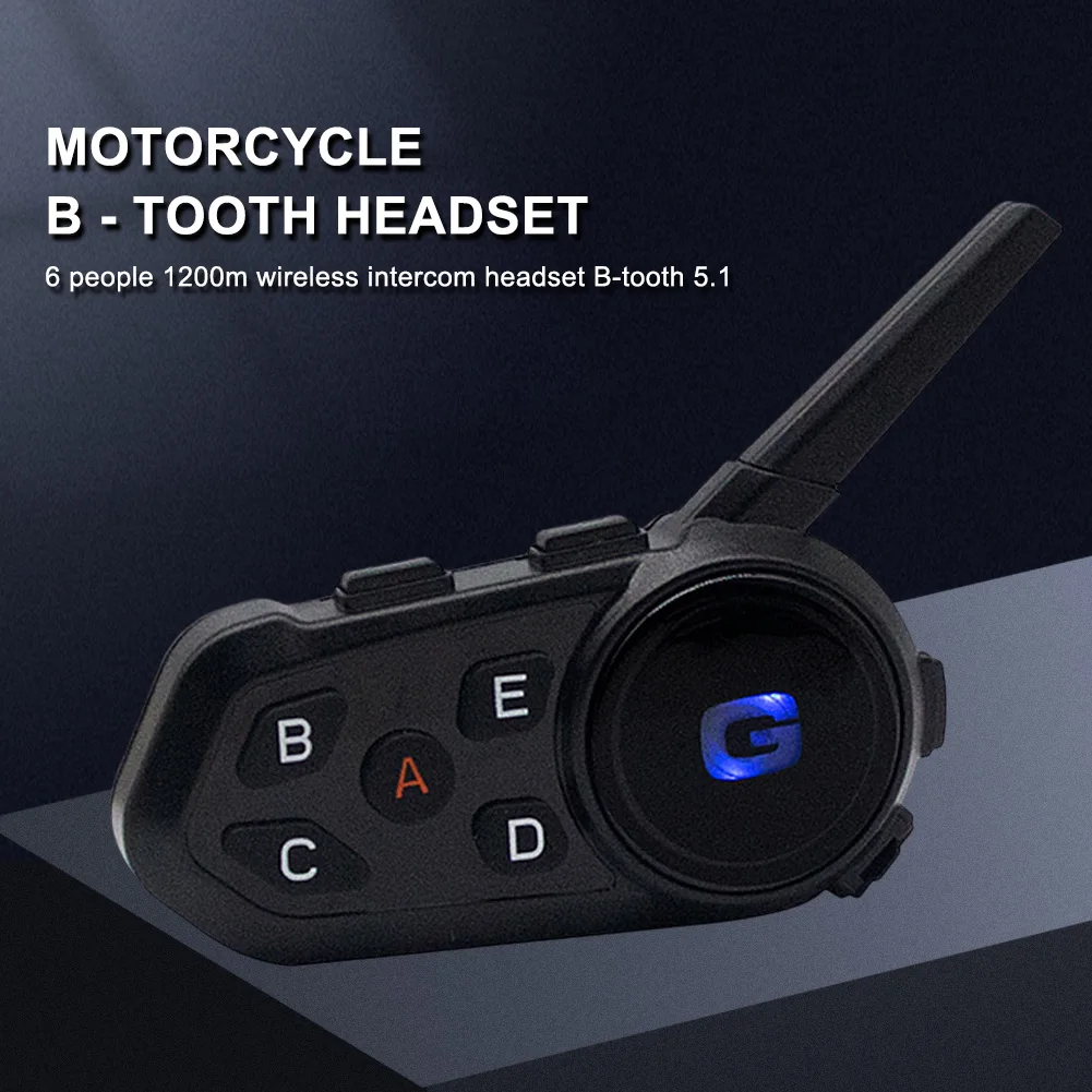 

Bluetooth-гарнитура для мотоциклетного шлема с шумоподавлением, до 1200 м