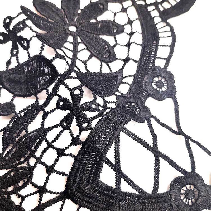 

Lace Hollow Out Fake Collar 5 Colors Fabric Collarband Elegant Neckline Women Neckband Fashion Applique Embroidered Collars