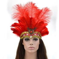 feather hair band tiara bohemian indian gypsy dance show headband accessories national style