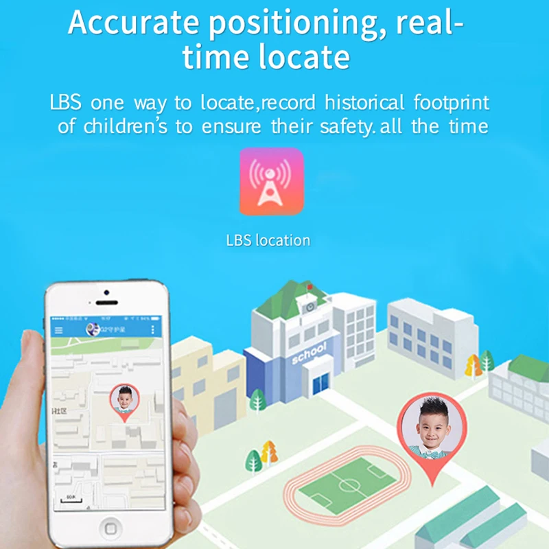 Детские Водонепроницаемые Смарт часы LBS + WIFI трекер SOS звонок умный мониторинг