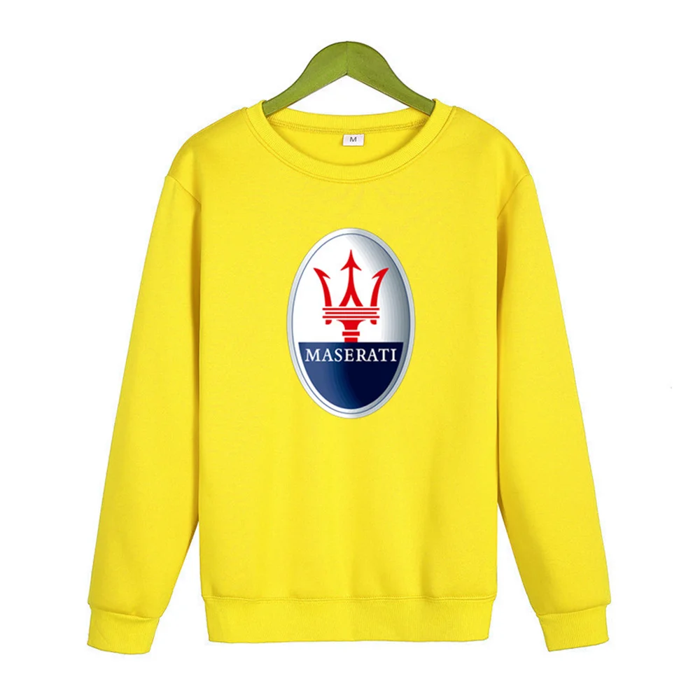 

2021 new boys beautiful image sweatshirt female clothing maserati logo print O neck hoodie men Fashion Top