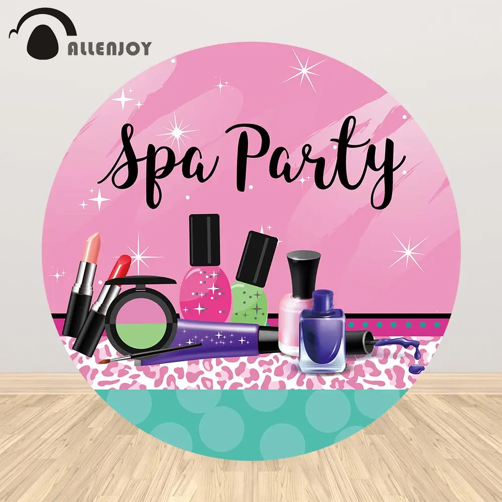 

Allenjoy Spa вечерние ринка круглая задняя крышка розовый Девушка Невеста показать Событие круг фон торт стол Косметика Свадебное Украшение сте...