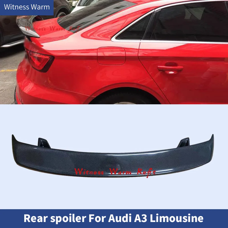 Rear Trunk Lip Spoiler for Audi A3 Sline S3 Limousine Sedan 2013-2018 A3 Carbon Fiber Frp Rear Spoiler Wing