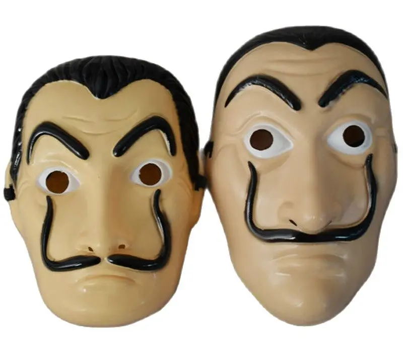 

10 Pcs Funny Salvador Dali Mask Money Heist The House of Paper La Casa De Papel Cosplay Costume Halloween Masquerade Masks