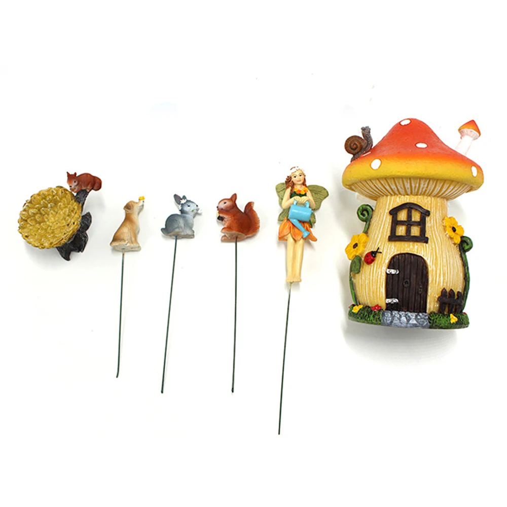 

Декоративный миниатюрный Собачка-фея из смолы в горшке, 6 шт.