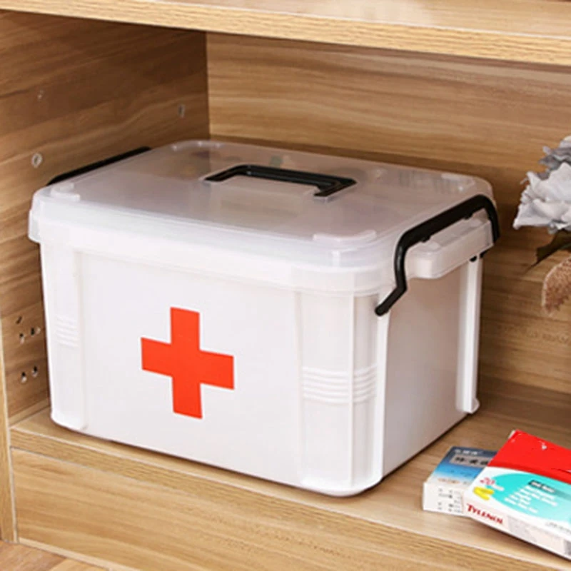

First Aid Kit Waterproof Plastic Storage Box Portable Outdoor Travel Car Drug Pack Security Emergency Kits Medical Treatment