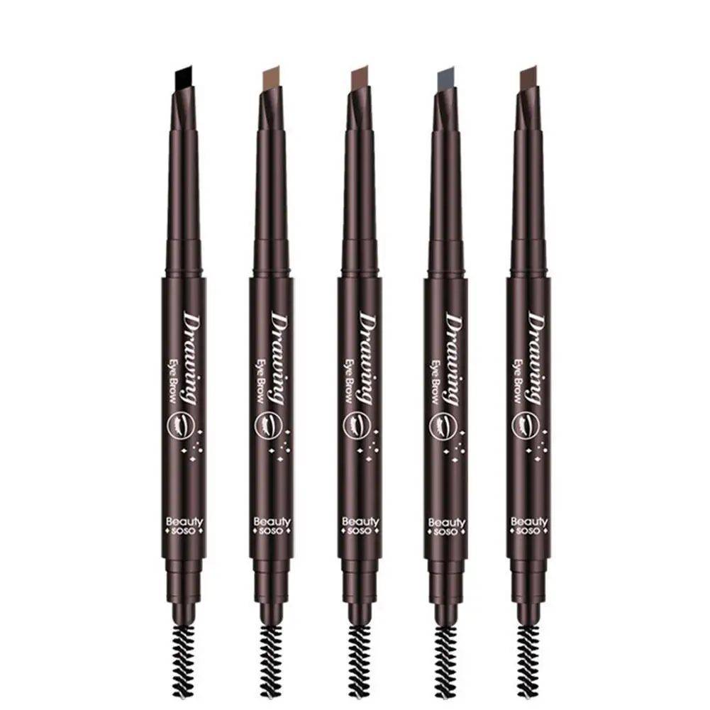 

Double Heads Automatic Eyebrow Pencil Waterproof Long-lasting Pen with Eyebrow Brush Eye Makeup Cosmetics Makeup Tools Dropship