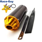 Алюминиевый Золотой 28 мм Глушитель для китайского питкового мотора Dirt Bike CRF50 XR50 KLX SSR Thumpstar Lifan 50cc 70cc 90cc 110cc 125cc