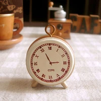 1pcs mini wooden seal stamp diy vintage retro style alarm clock stamp wooden rubber stamp seal for diary scrapbook decor