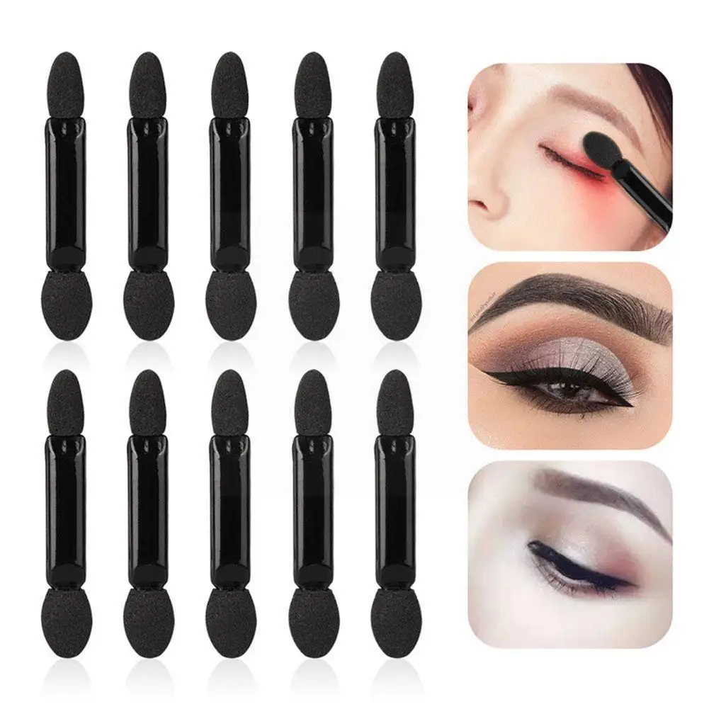

10Pcs Double Headed Sponge Stick Eyeshadow Applicator Disposable Portable Eye Makeup Mirror Brushes Brush Nail Powder Shado D6L7