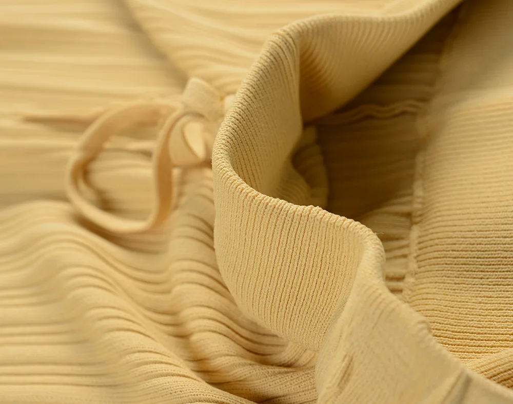 HLBCBG новые трикотажные брюки плиссированные крутые широкие женские летние