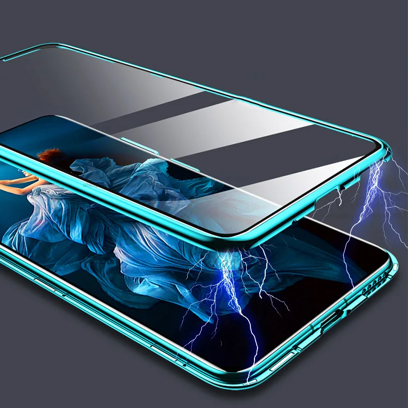 Роскошный защитный Магнитный чехол на весь корпус для huawei honor 10 lite 20 Pro 360, двойная задняя крышка из закаленного стекла для honor 10 lite, чехол
