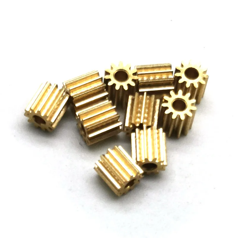 112A 0.5M Brass Gear 11 Teeth Mechanical Parts Inner Hole 2mm Tight Fitting Small Module Pinion Metal Gears | Обустройство дома