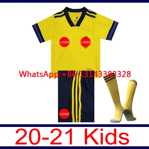 

20-21 Children 2020 Top Thai custom shirt Best quality 2021 Top Sweden Best Free shipping sale +sock