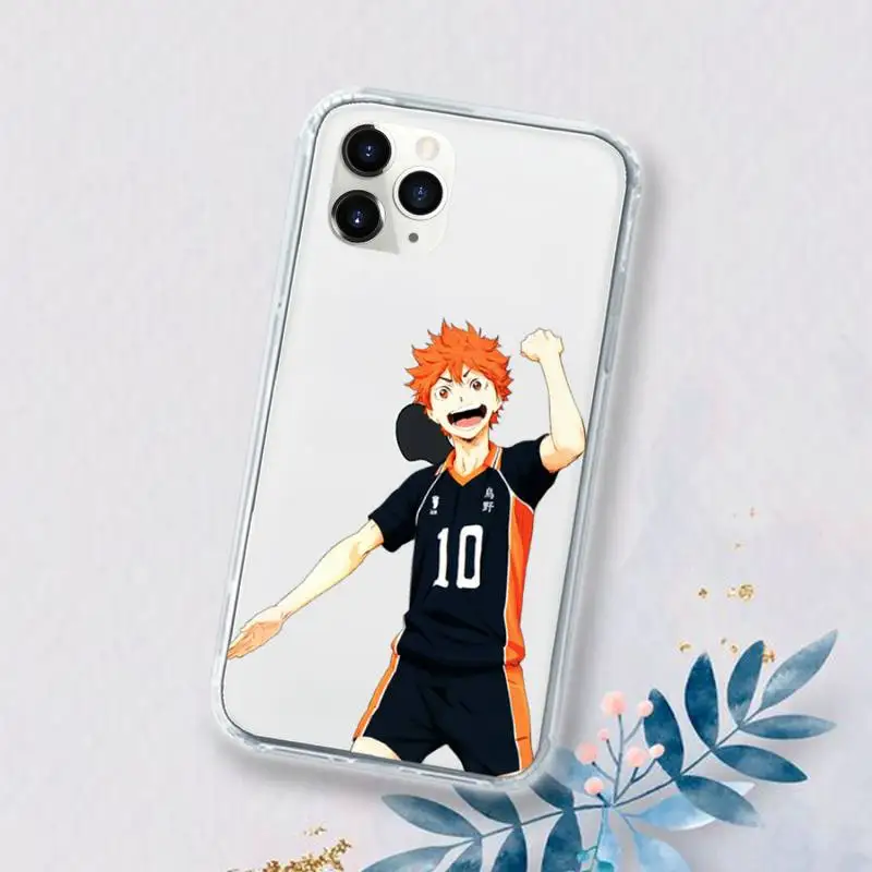 

Anime volleyball boy cut Phone Case Transparent for iPhone 11 12 mini pro XS MAX 6 6S 8 7 Plus X 5S SE 2020 XR