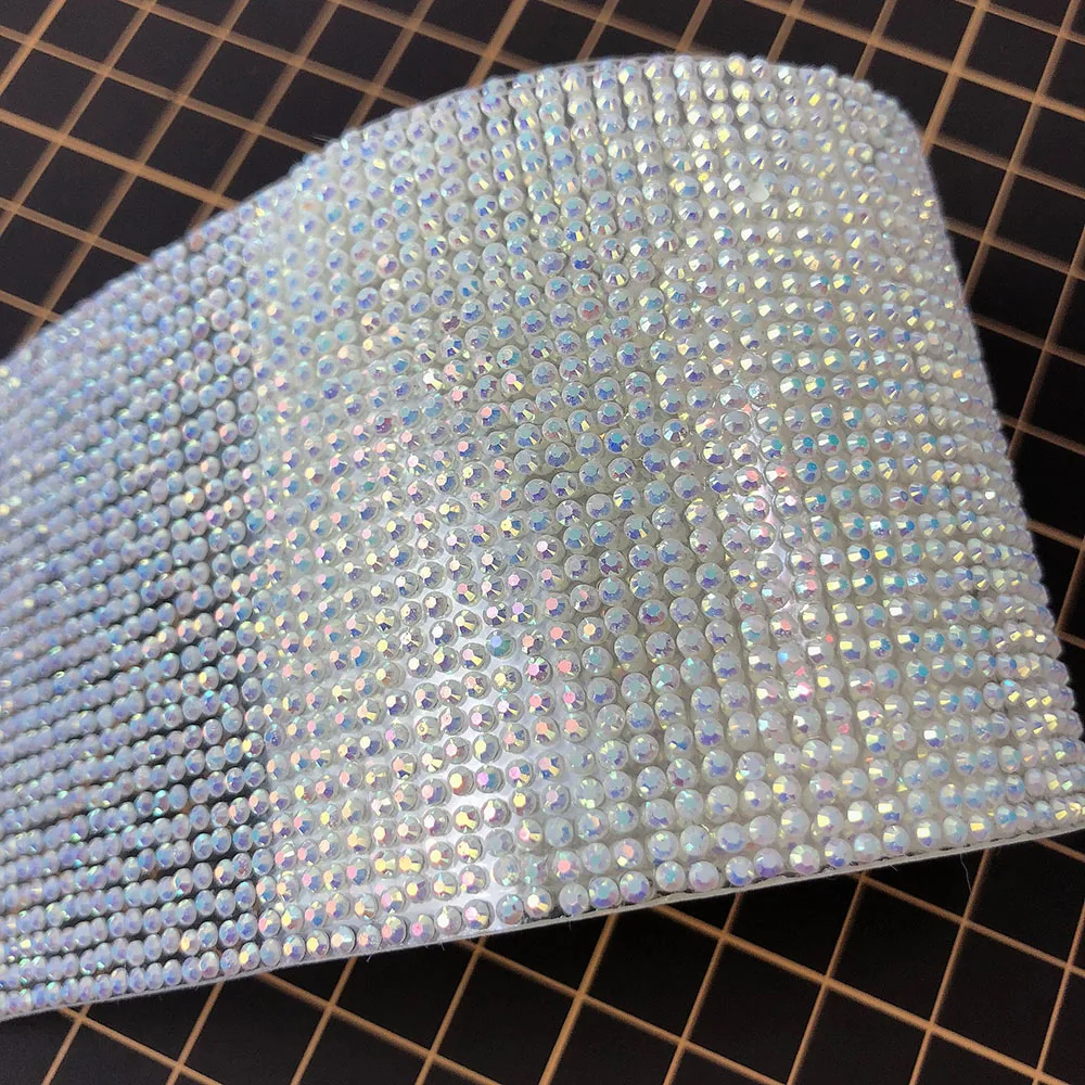 Опаловая белая розовая Золотая стразы обрезка облицовочная лента самоклеящаяся