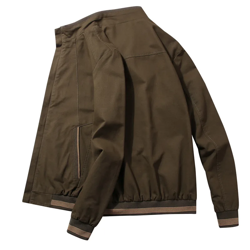 

Куртка мужская демисезонная из дышащего хлопка, однотонная, 4XL