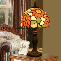european classic tiffany stained glass sitting room dining room desk lamp of bedroom the head of a bed sunflower 20 cm