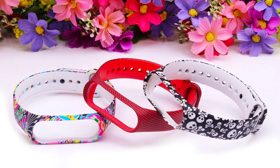 Браслет mi band 4 для xiaomi mi Band 4 ремешок силиконовый ремешок с разноцветными цветами аксессуары для xiaomi mi band 4 ремешок