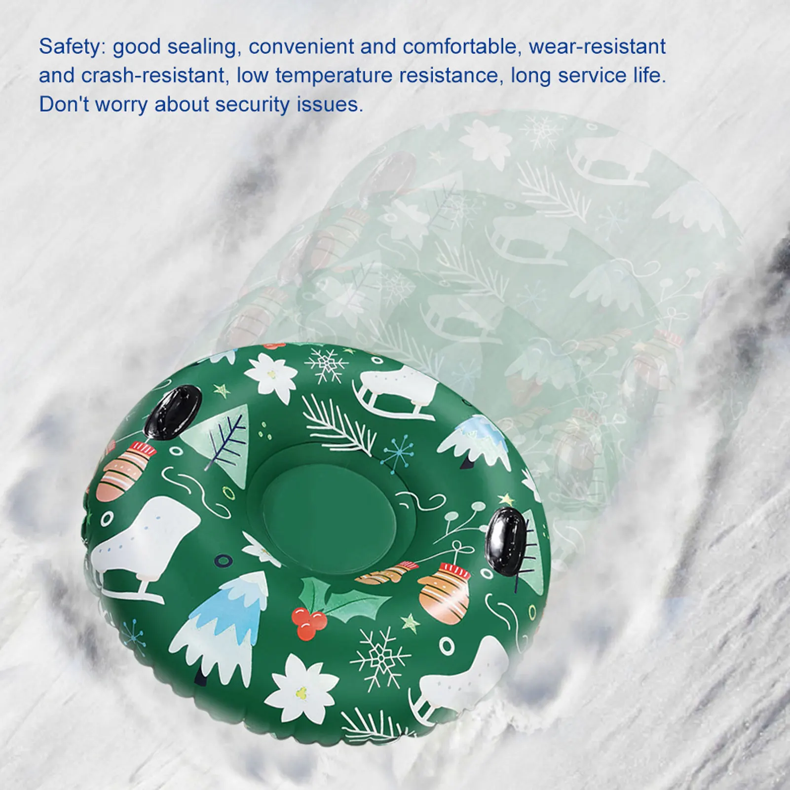 

Christmas Style Thickening Cold-resistant Inflatable Heavy Duty Snow Sled Tube