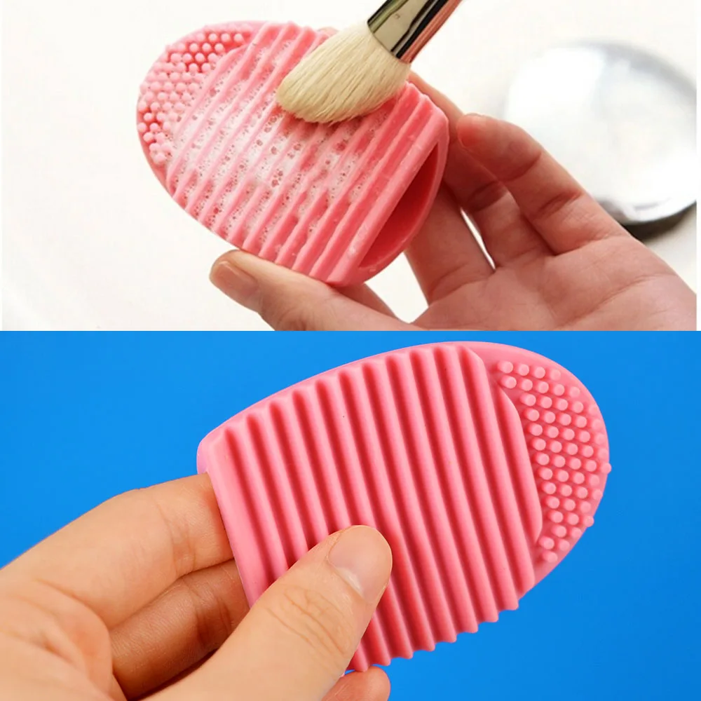 

Silicone Makeup Brush Cleaner Egg Scrubber Cleaning Board Pad Mat Make Up Brushes Washing Tools