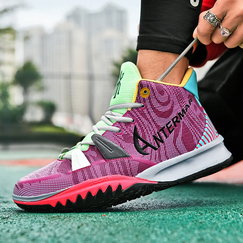 

Spring new basketball shoes man battle Aj high-top sneakers Owen 7 all-star Kobe student combat boots