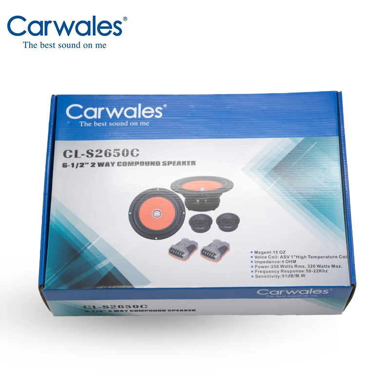 Carwales 2-полосная Комбинации Динамик комплект 320 Вт 6,5 дюймов Автомобильный Динамик комплект купольный твитер Авто НЧ-динамик аудио звук Системы Динамик для автомобиля