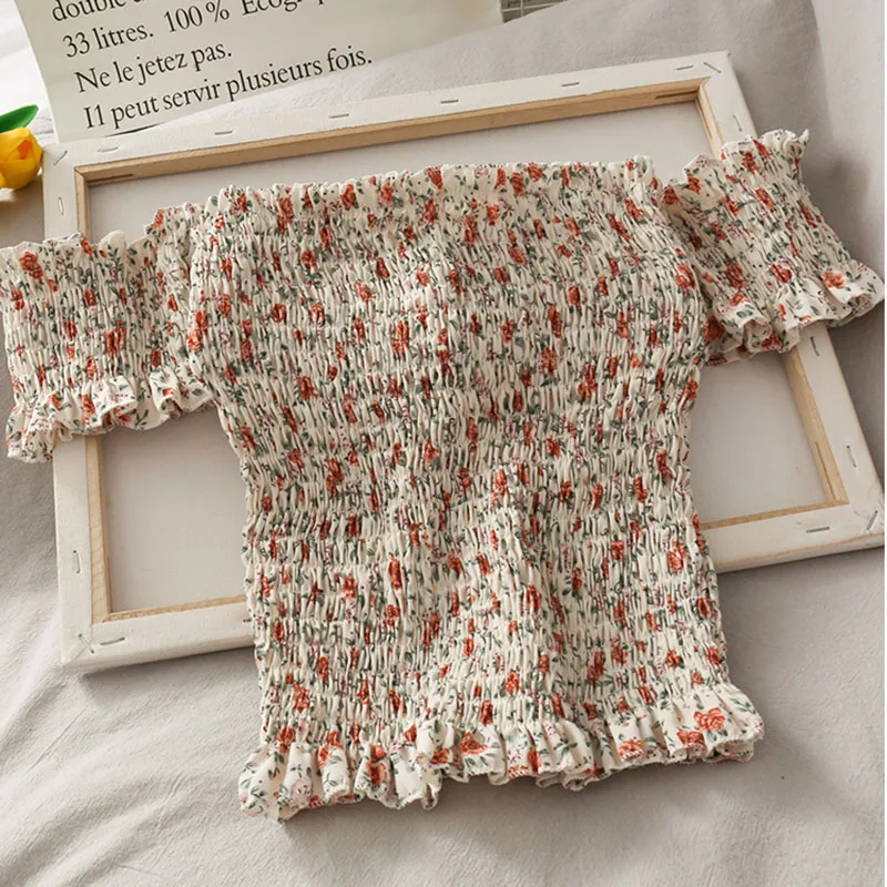 Женские шифоновые рубашки в стиле Харадзюку винтажные пикантные летние топы с