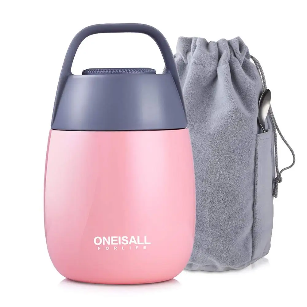 Термос для пищевых продуктов 450 мл изолированная вакуумная фляжка ланча с ручкой