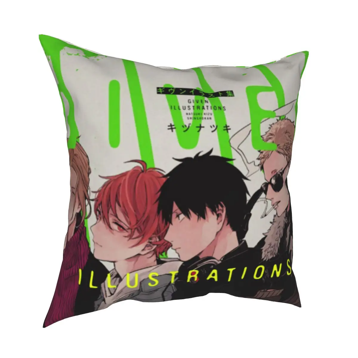 Тканевый Чехол на подушку с принтом декоративный чехол для подушки в стиле аниме