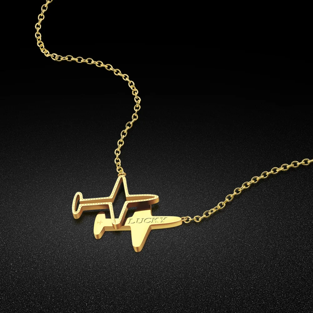 Минималистичное женское колье из серебра 925 пробы-креативная подвеска в виде самолета цепочка на ключицу из розового золота изящное ювелирное изделие Подарок на годовщину