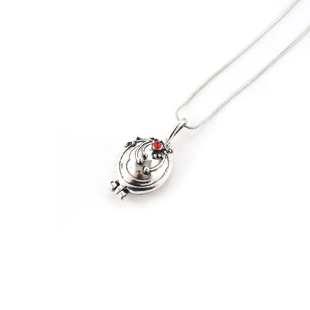 

Vampire Diaries Vervain Verbena Necklace Elena Gilbert Crystal Locket Pendant Women Movie Jewelry Cosplay Costume Valentine'Day