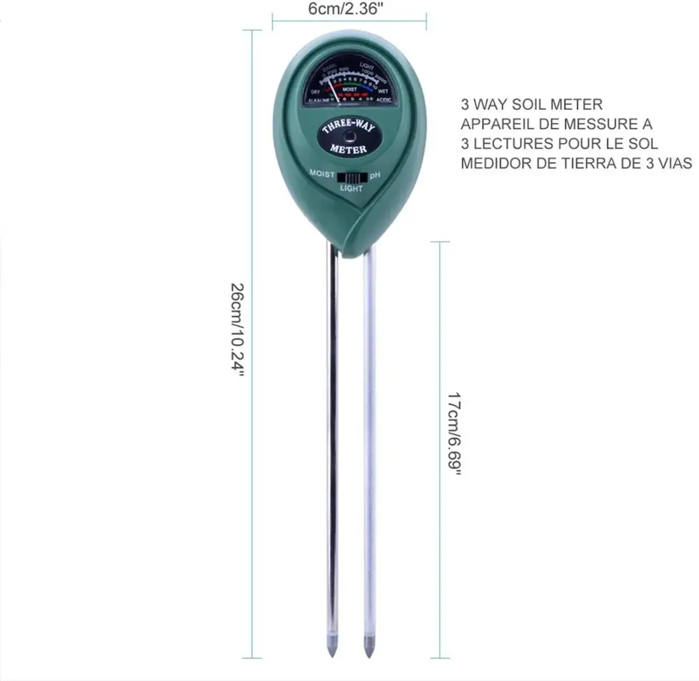 Датчик влажности почвы 3 в 1 измеритель кислотности для помещений и улицы