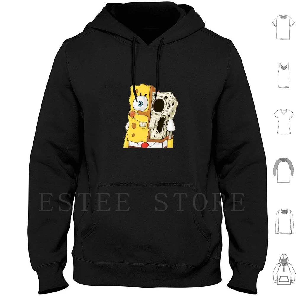 

Sponge-Skeleton! Hoodies Long Sleeve Happy Skeleton Meme Creative Classic Cartoon Cartoons