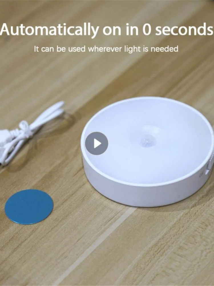

Night Light Led with Usb Charging Lamp for Bedroom Kitchen Bathroom Cupboard Night Lamp with Body Induction Smart Light
