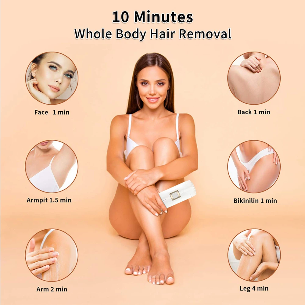 

Unlimited Flashes IPL Hair Removal Painless Permanent Hair Removal Device At-Home Laser Hair Remover for Women and Men