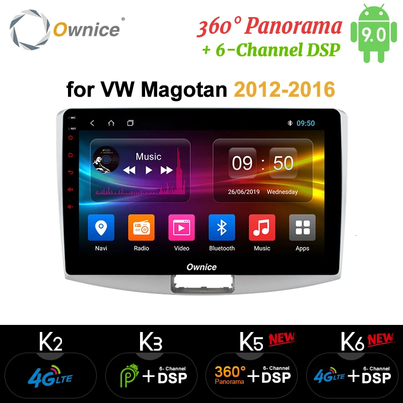 Ownice K1 K2 K3 Восьмиядерный 10 1 &quotAndroid 9 0 автомобильный радиоплеер DVD GPS для Volkswagen CC Magotan