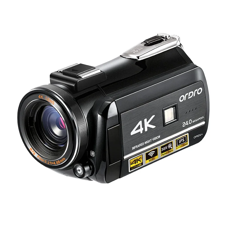 

Ordro AC3 Camcorder Video Camera 4K@24fps 30X Digital Zoom Infrared Night Vision WiFi Filmadora Professional for YouTube Blogger