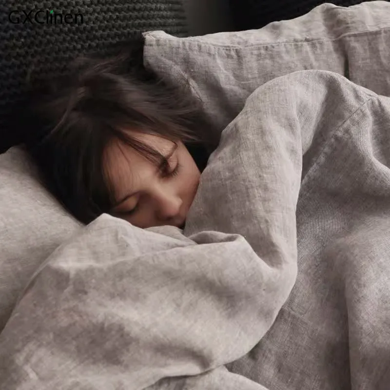 Льняной Комплект постельного белья из 4 предметов с большими скидками | Дом и сад