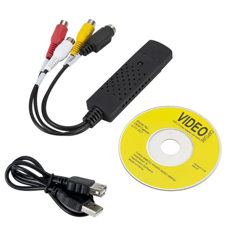 Преобразователь VHS в цифровой USB 2 0 видеоконвертер Box VCR TV конвертер с поддержкой Win